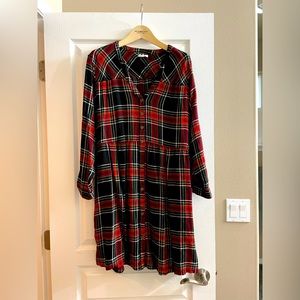 Plaid Flannel Babydoll Dress